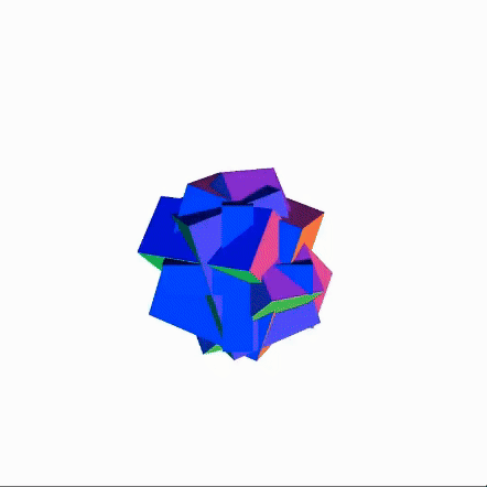 My original intention was to create a smooth transition between the cube and the sphere, but the final result turned out as shown in the GIF. Still, the effect is pretty cool—maybe adding some sound effects during each transformation could make the overall design more dynamic and fun.