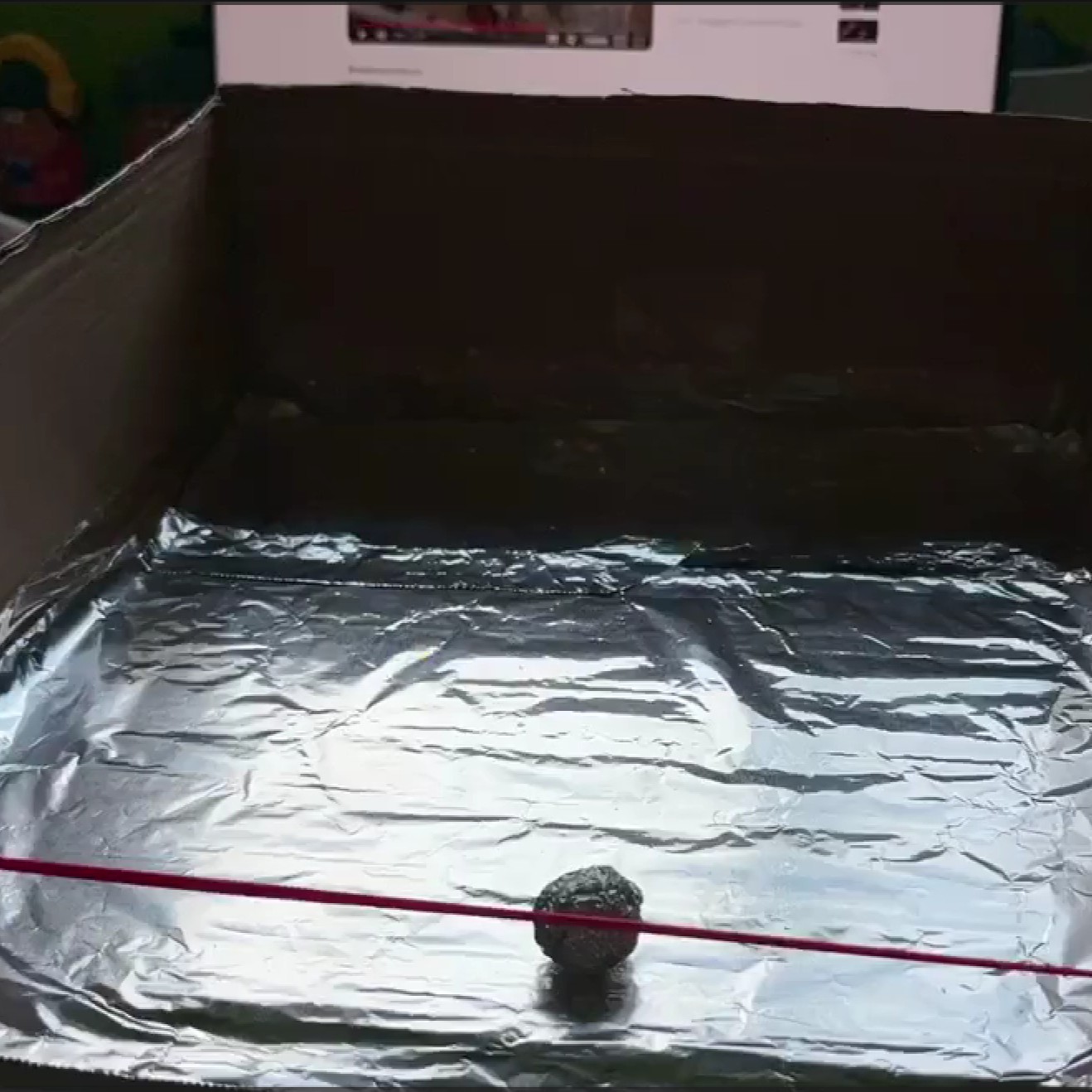 Inspired by 3D pinball, I wanted to use a rubber band to launch a small aluminum foil ball and have it hit different conductive areas to trigger different sounds. However, after some trials, the contact time between the ball and the conductors was too short to successfully trigger the sounds, so this turned out to be a failed experiment.