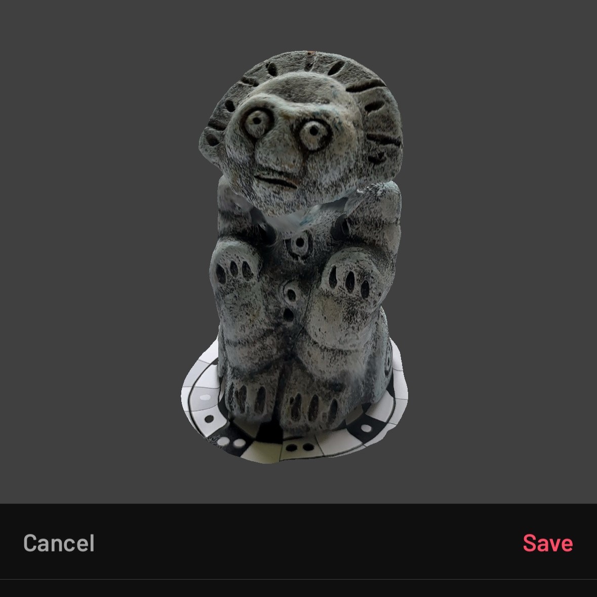 First 3D scanning attempt. I chose a Dominican souvenir that has been with me for 8 years. I wasn't sure at first what kind of item would be suitable for 3D scanning, but luckily the small statue, with its rough texture and stable base, was the perfect item to scan, and I consider myself lucky to have succeeded on my first attempt.