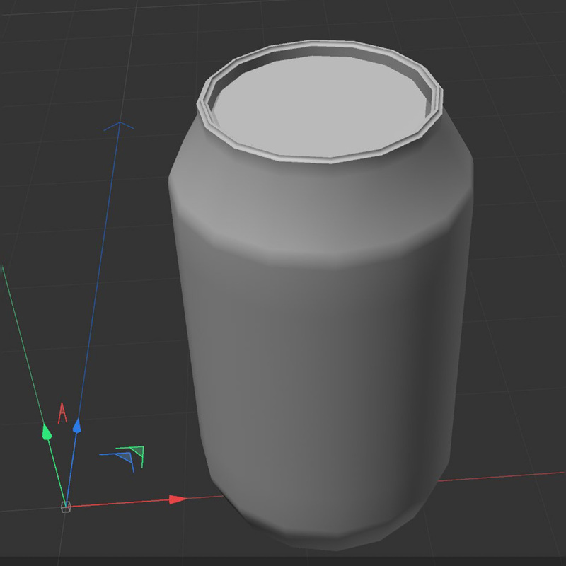 Can modeling top detail, with the Loop Path as well as the extrusion tool, the groove on the top of the can was created.It's difficult to try to adjust these details because I'm not familiar enough with the software yet, and there are times when I'll mistakenly touch some of the other features, but I think that's the most fun part of learning modeling software, especially when you find new features or shortcuts in the “mistakes”.