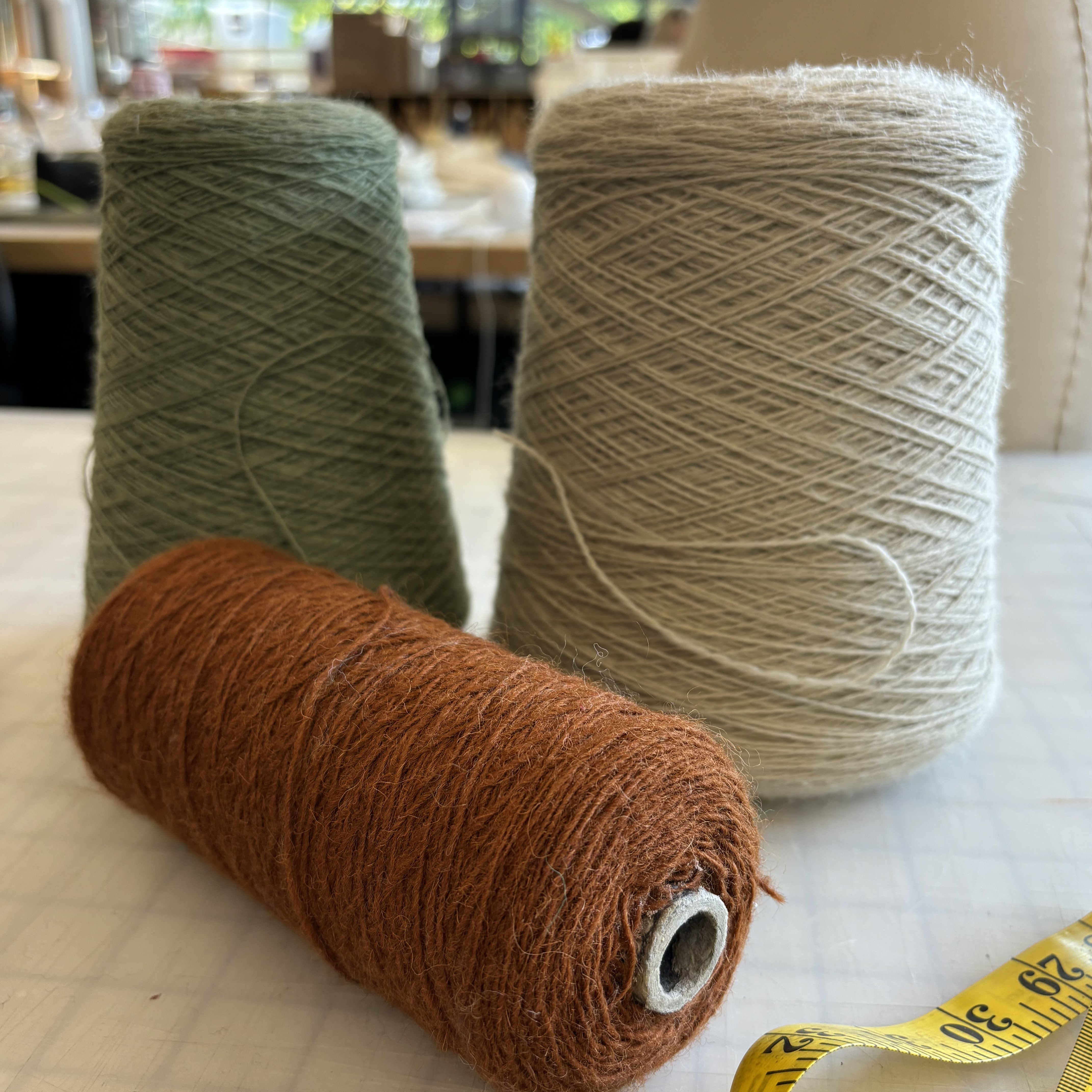 Wool found in the textile department of Sheridan College. Generally used for spinning sweaters or other crafts. Rough texture, irregular edges, non-reflective, can be made in different colors.