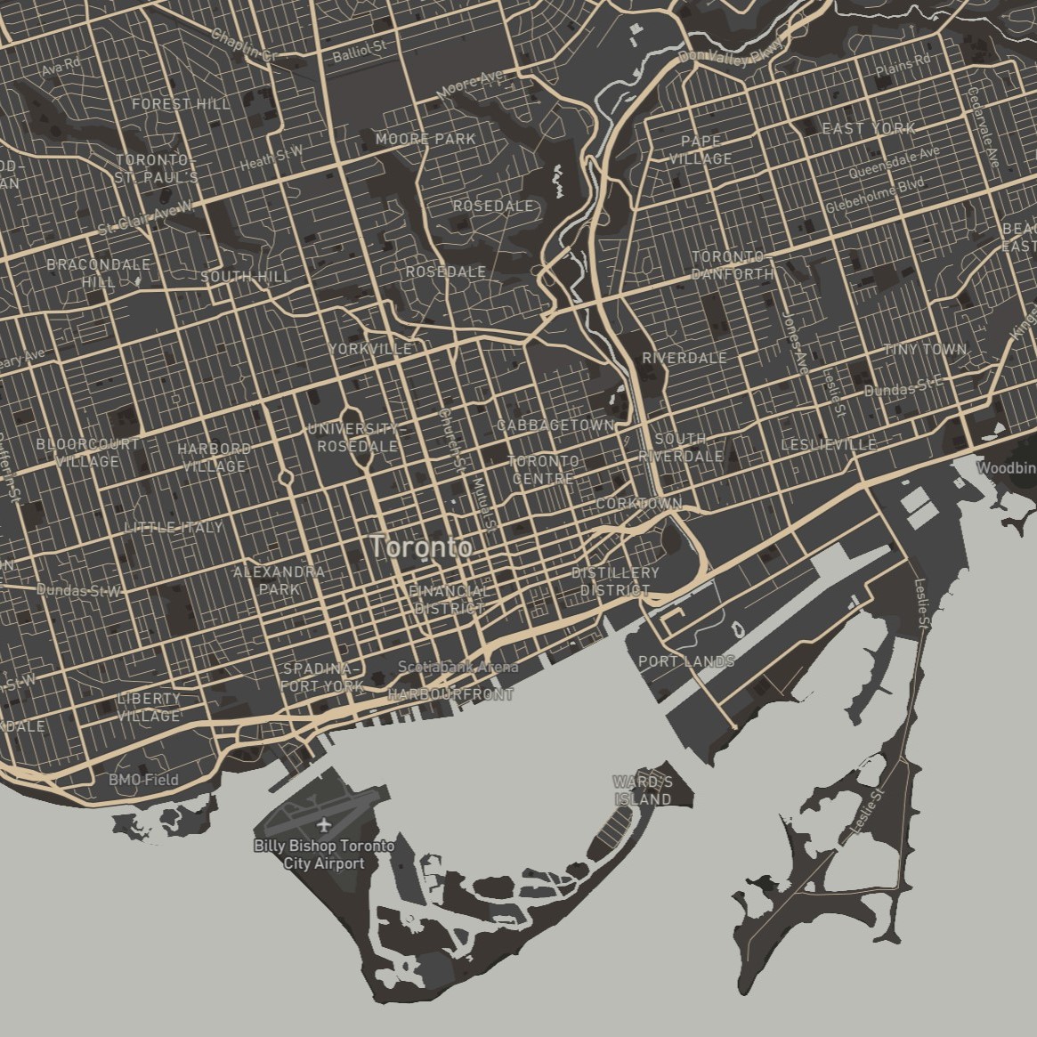 The reference image for this style is the Learning Commons at Sheridan College. The main color in the Learning Commons is the off-white color of the metal ceilings, which is used in this style to give it a clean, industrial look as well.