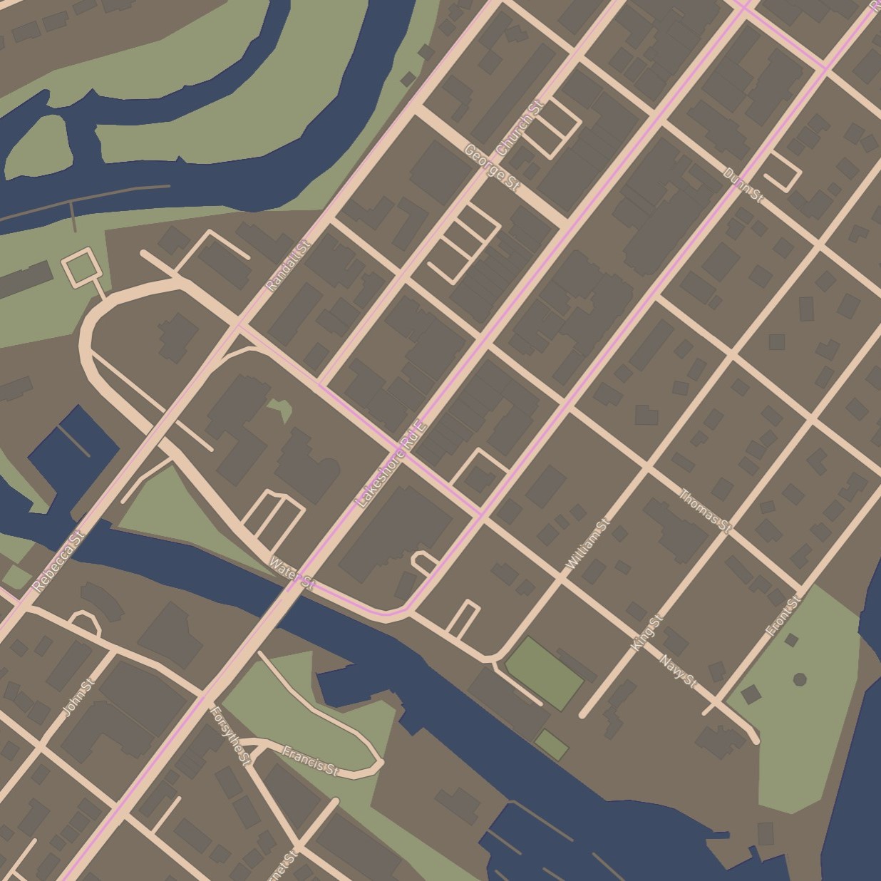 The first bivariate spatial map made following Steve's tutorial 2. you can see that I have imported the data provided by Steve into Mapbox, but the color of the routes is not obvious.